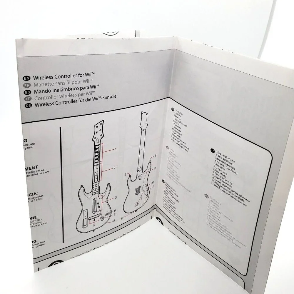 Guitar Hero World Tour Instruction Manual/Quick-Start Guide For Nintendo Wii EUC